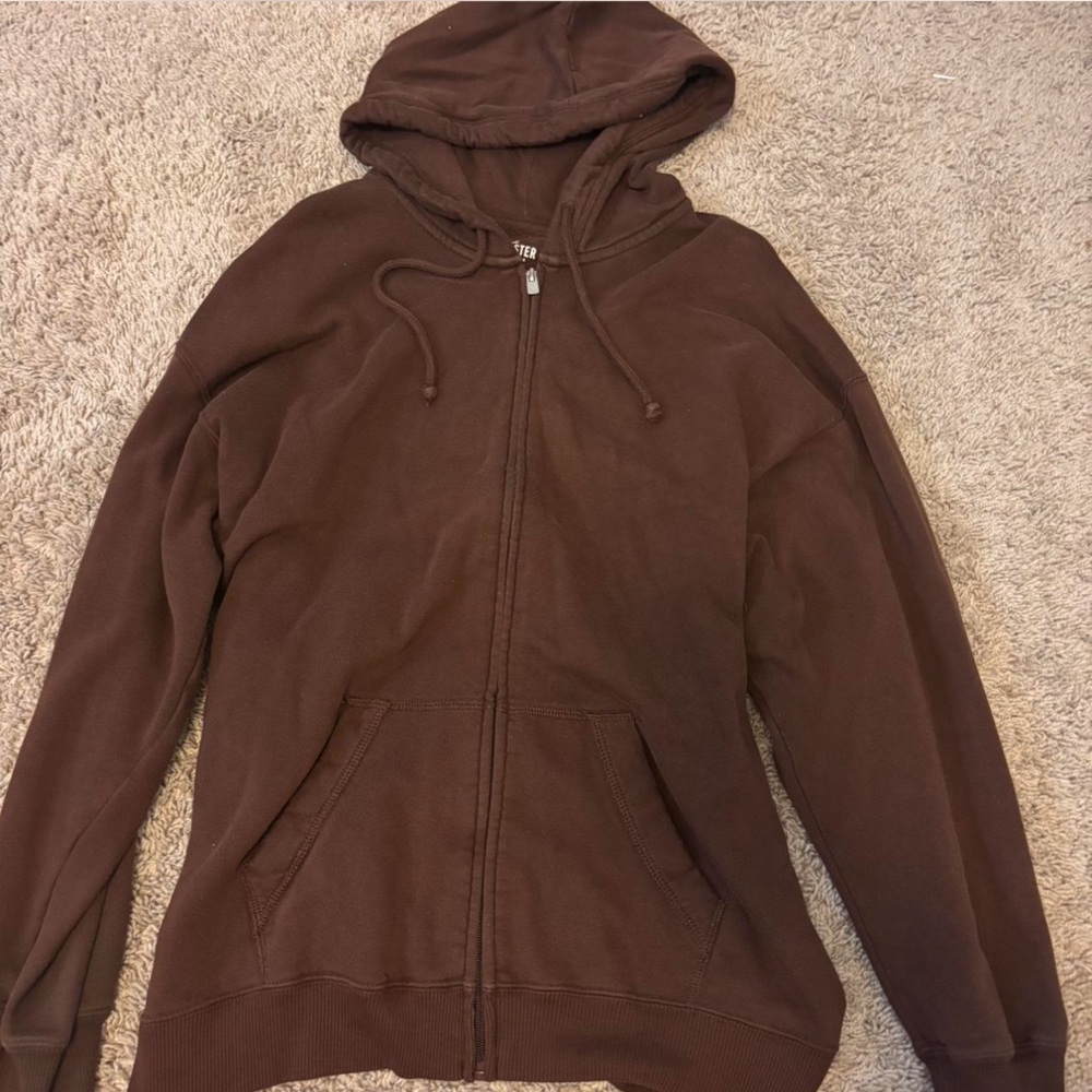 Hollister Chocolate Brown Full-Zip Hoodie